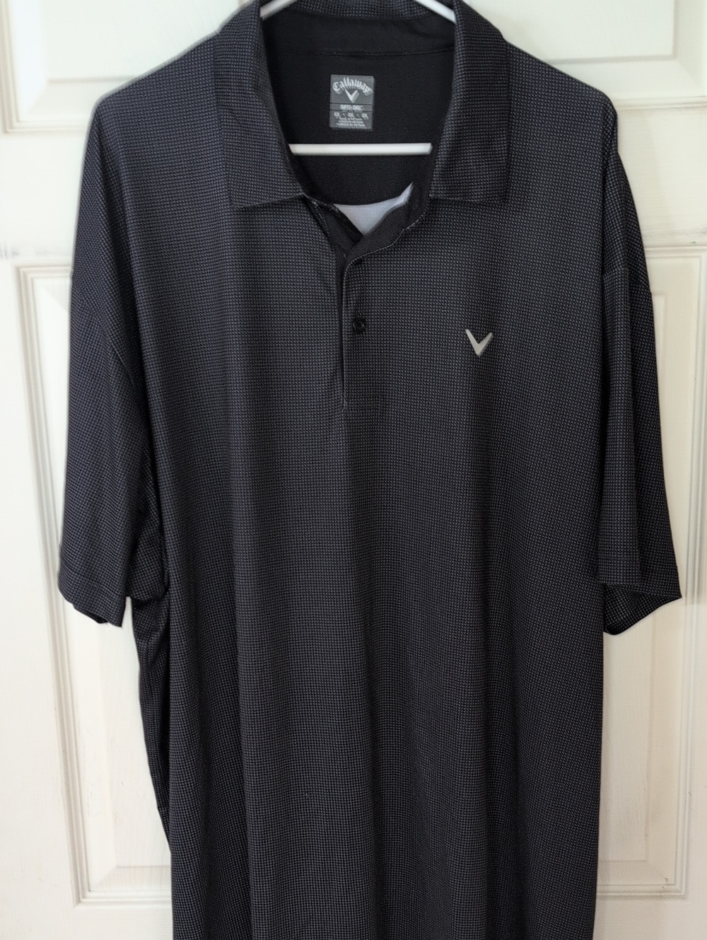 Callaway Men's Black Micro-Pattern Golf Polo 2X